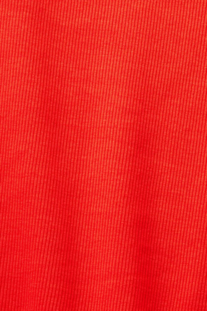 Maglia a girocollo a coste, RED, detail image number 4