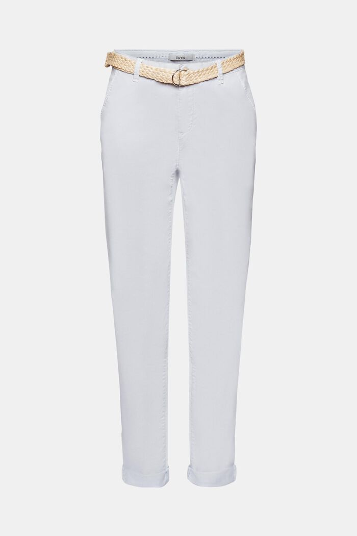 Pantaloni chino con cintura, LIGHT BLUE, detail image number 6