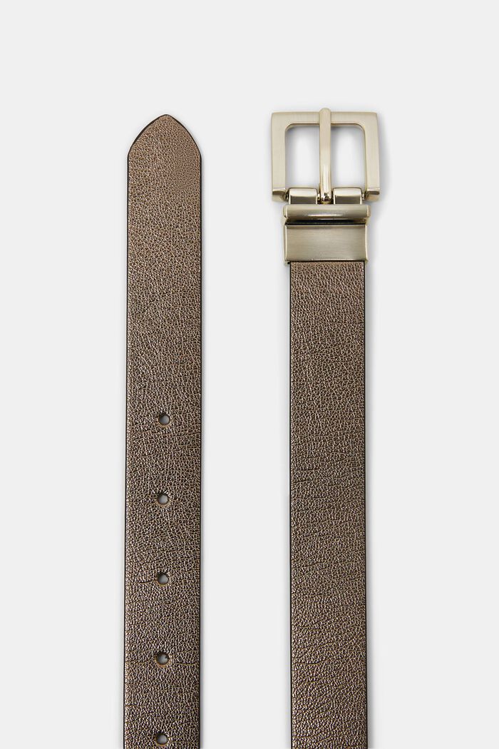 Cintura reversibile in similpelle, GUNMETAL, detail image number 1