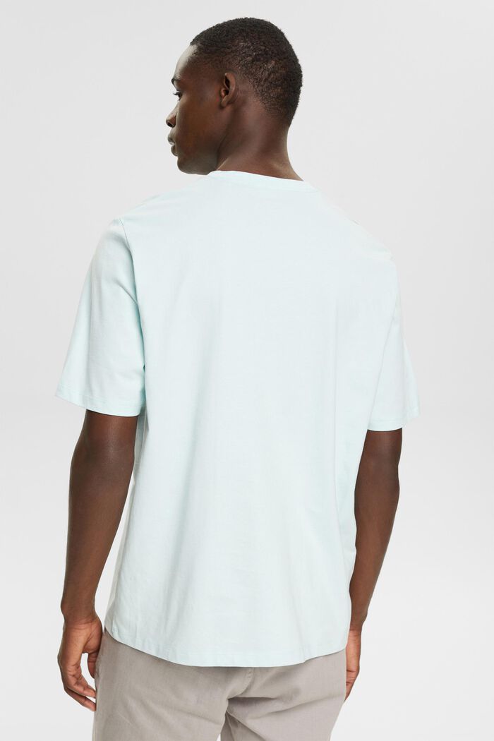 T-shirt in jersey, 100% cotone, LIGHT AQUA GREEN, detail image number 3