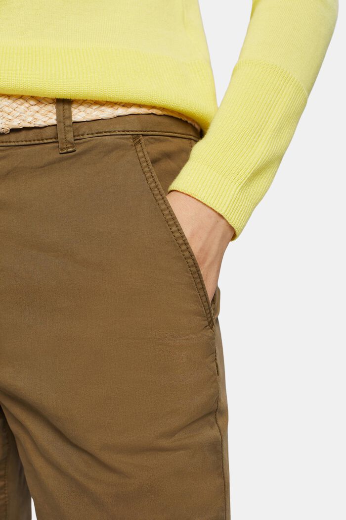 Pantaloni chino con cintura, KHAKI GREEN, detail image number 4