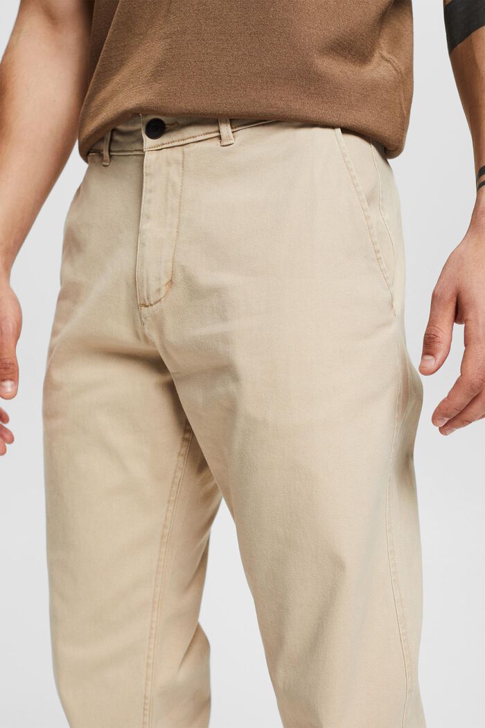 Pantaloni chino in cotone, BEIGE, detail image number 0