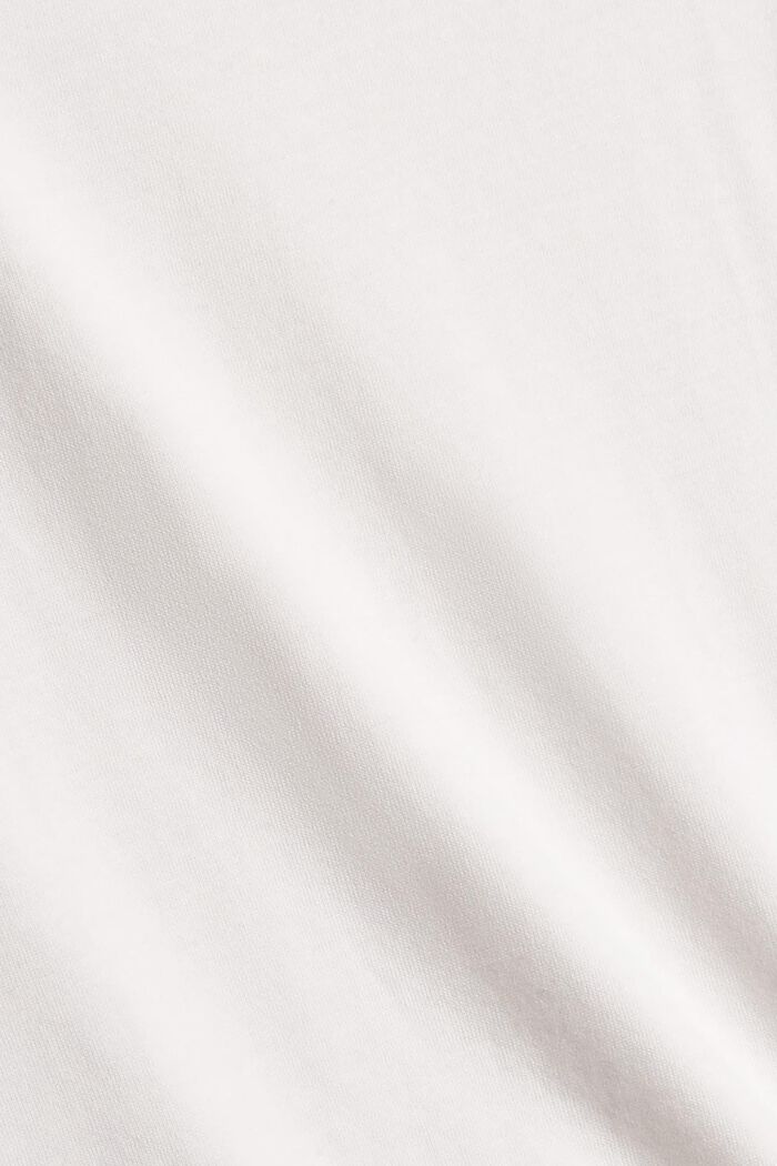 Maglia a maniche lunghe con arricciature, cotone biologico, OFF WHITE, detail image number 4