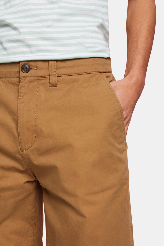 Pantaloncini stile chino in cotone sostenibile, CAMEL, detail image number 2