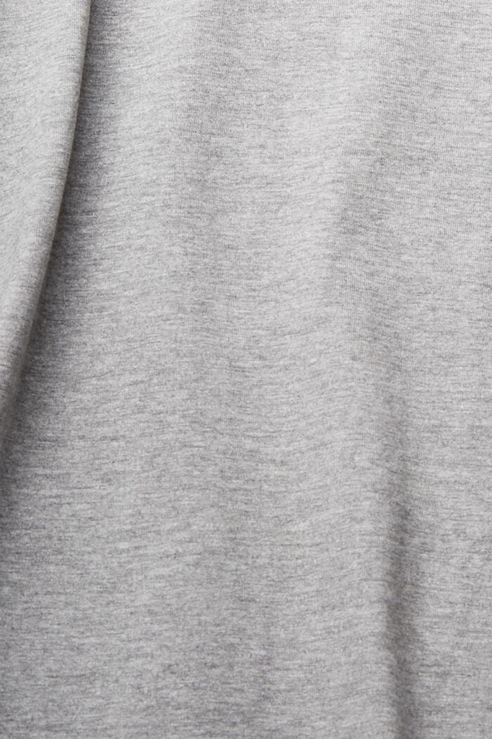 Maglia a manica lunga melangiata in jersey, LENZING™ ECOVERO™, MEDIUM GREY, detail image number 5