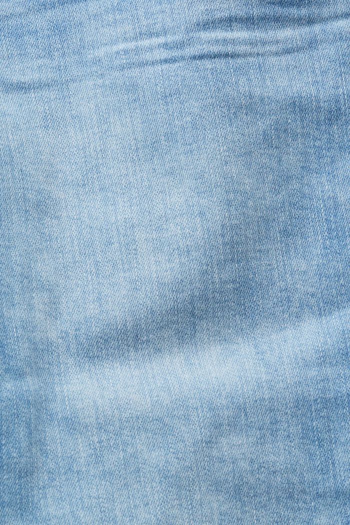 Jeans capri in cotone biologico, BLUE LIGHT WASHED, detail image number 5