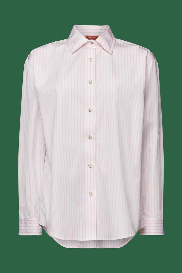 Camicia in popeline a righe, PASTEL PINK, detail image number 5