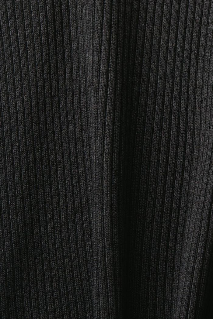 Cardigan in maglia a coste, BLACK, detail image number 5