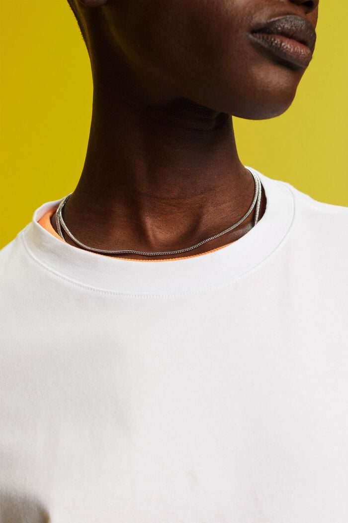 T-shirt in cotone misto, WHITE, detail image number 2