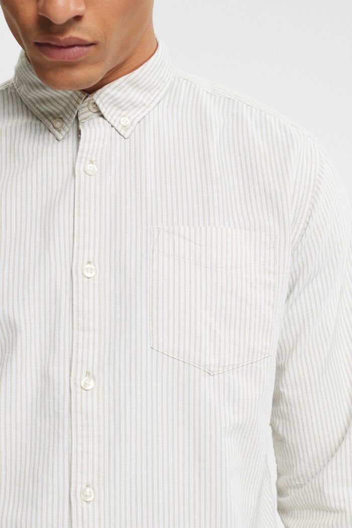 Camicia a righe, PALE KHAKI, detail image number 0