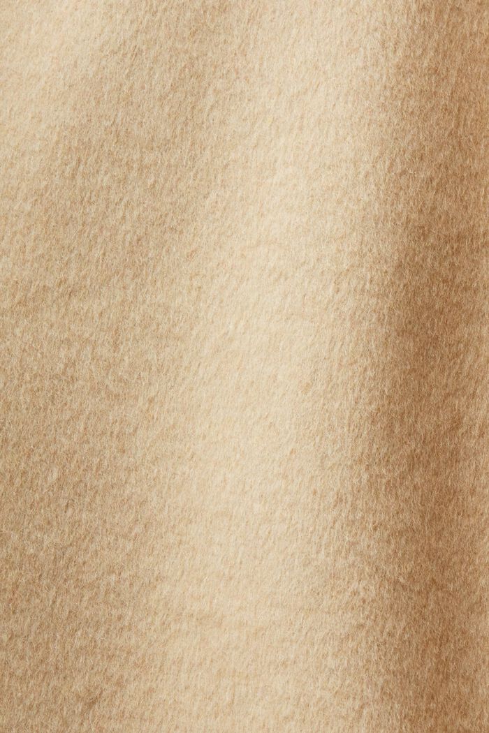Cappotto oversize in misto lana in misto lana, CREAM BEIGE, detail image number 4