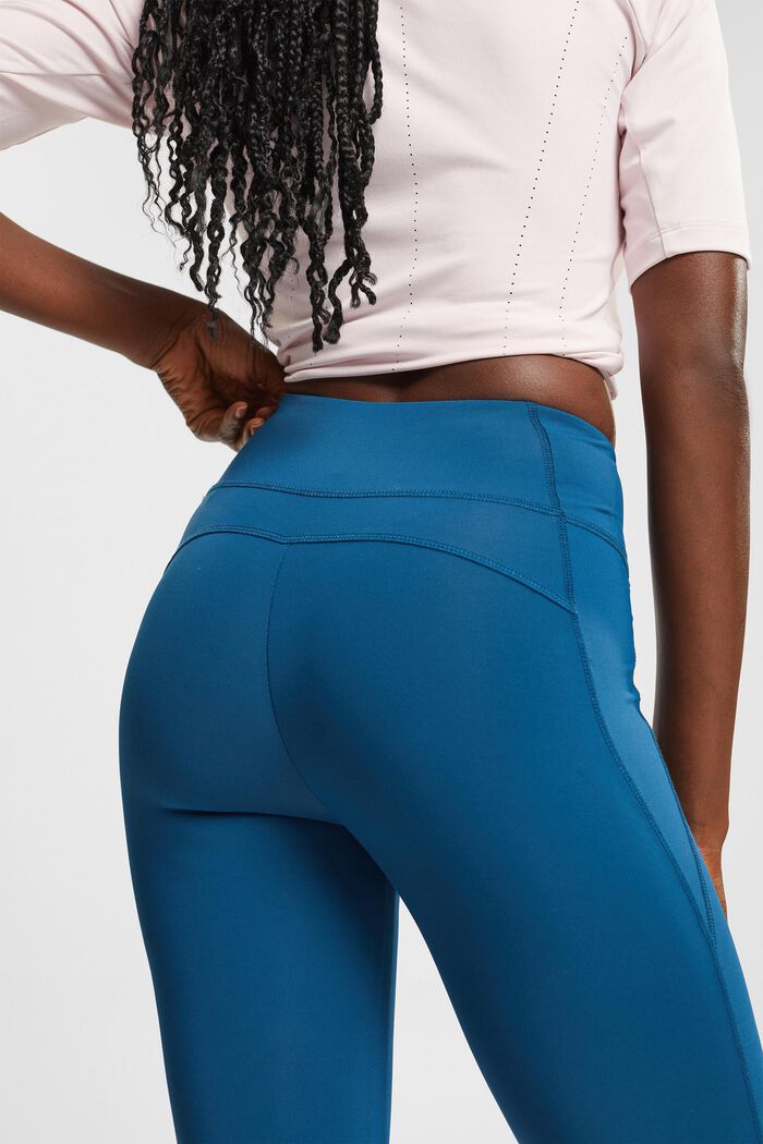 In materiale riciclato: leggings con E-Dry, PETROL BLUE, detail image number 5