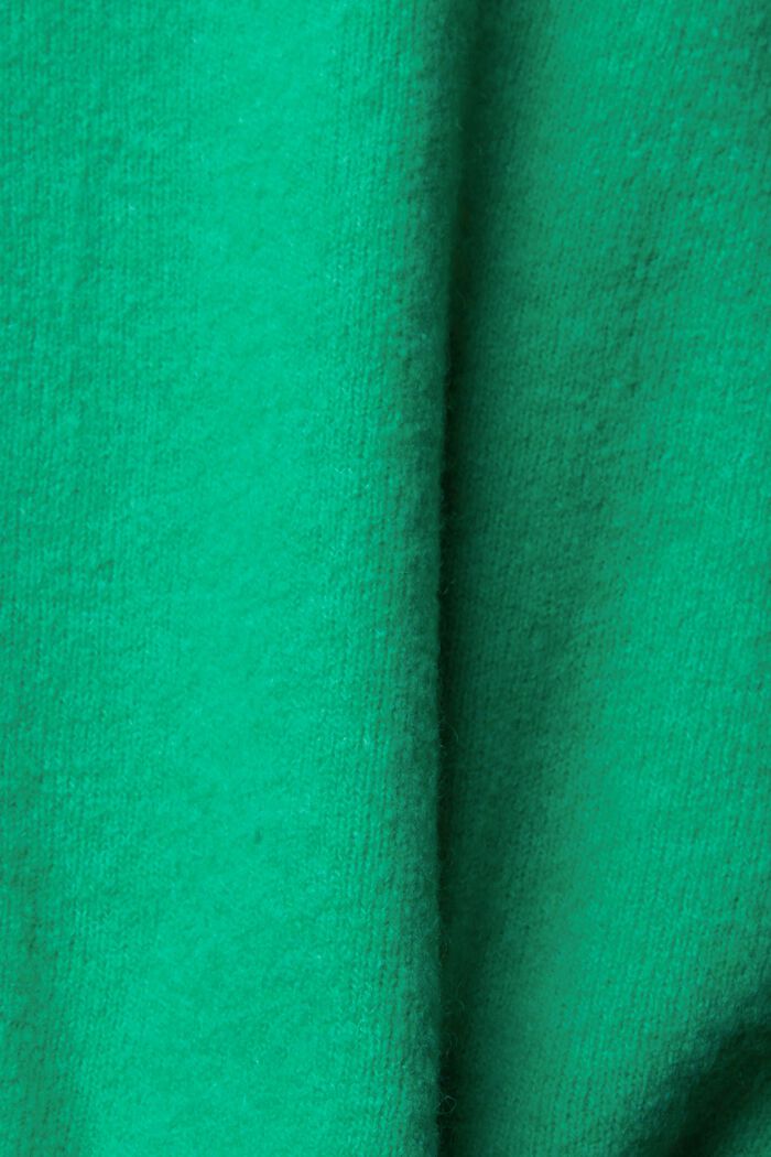 Pullover con scollo a V in misto lana, LIGHT GREEN, detail image number 1
