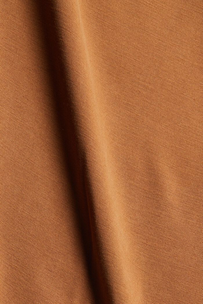 Maglia a manica lunga in misto LENZING™ ECOVERO™, TOFFEE, detail image number 4