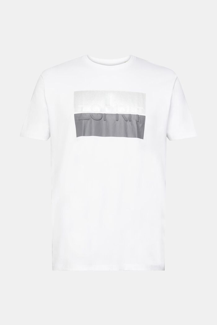 T-shirt con logo inciso, WHITE, detail image number 6