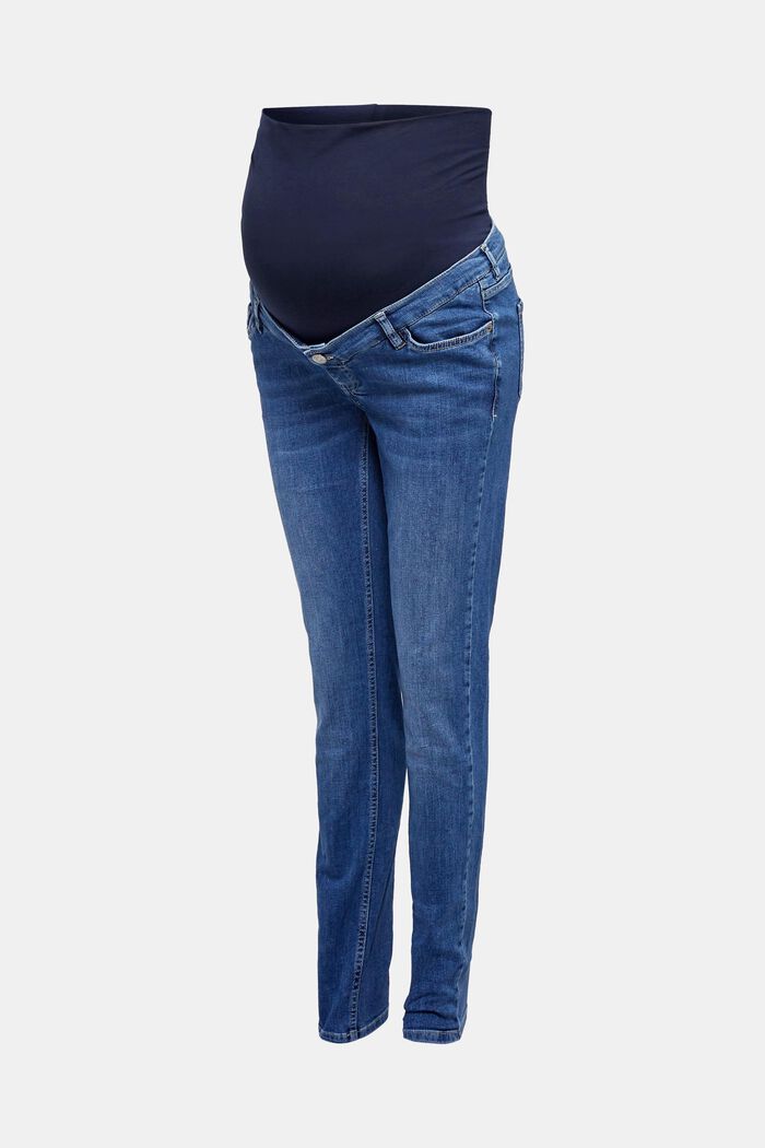 Jeans elasticizzati con fascia premaman, MEDIUM WASHED, detail image number 1
