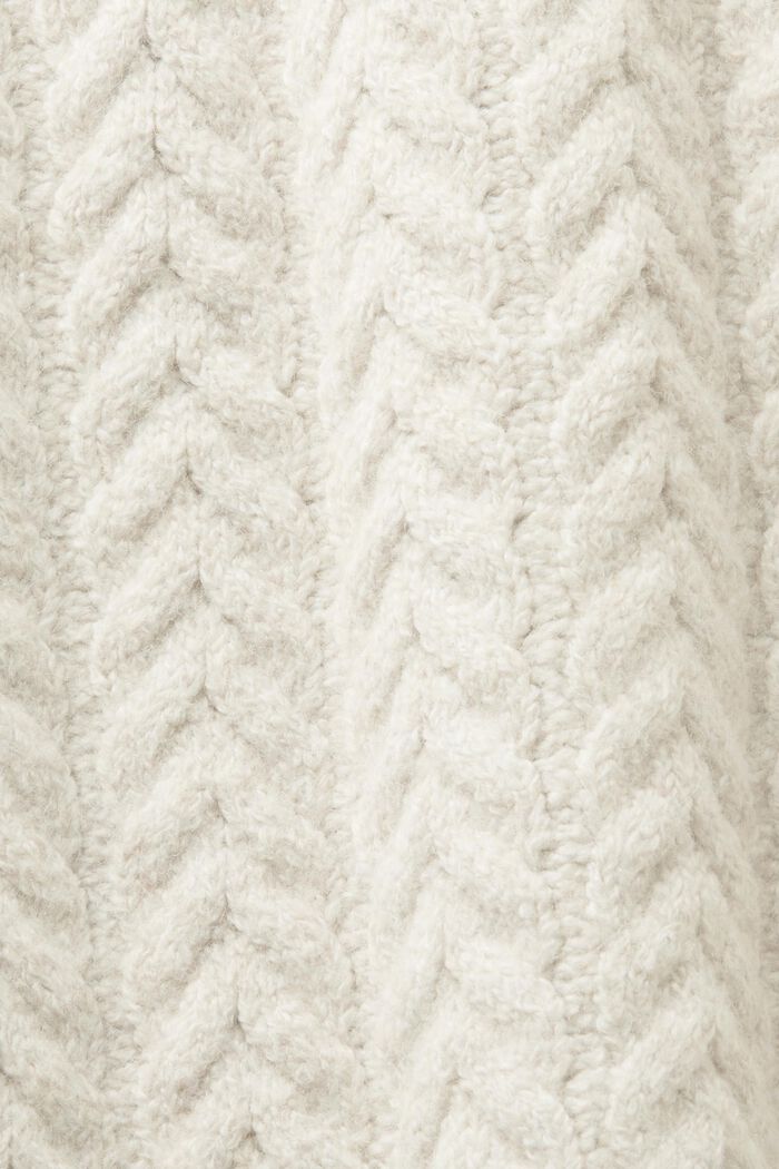 Pullover dolcevita in maglia intrecciata, OFF WHITE, detail image number 5