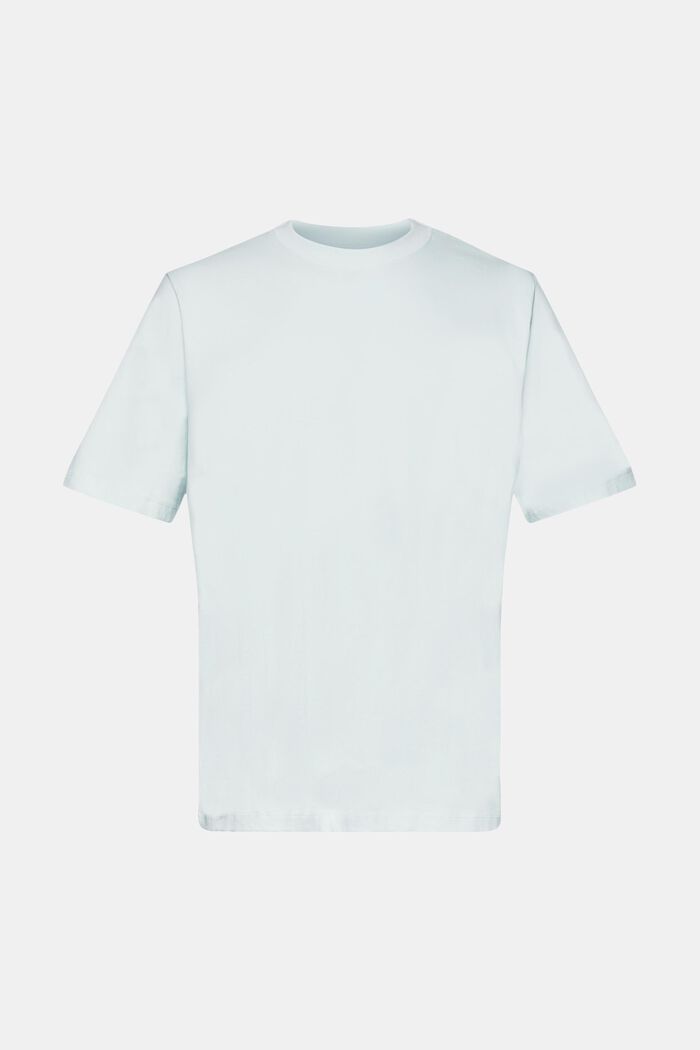 T-shirt girocollo in cotone, LIGHT AQUA GREEN, detail image number 6