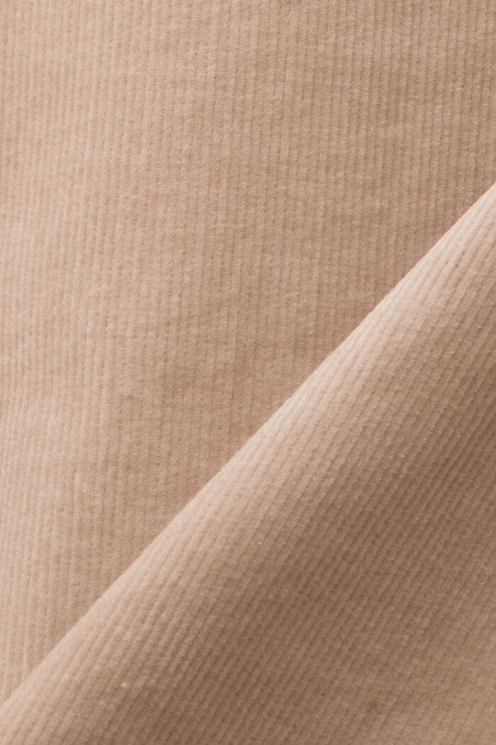 Gonna midi in velluto, LIGHT TAUPE, detail image number 6