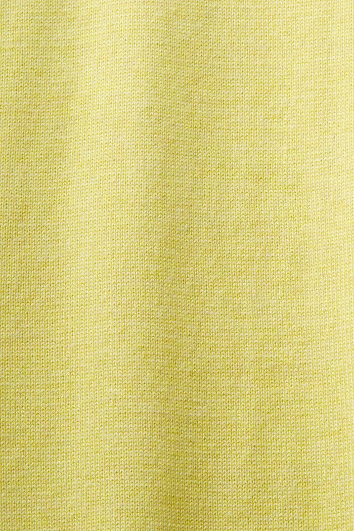 Pullover girocollo a maglia, BRIGHT YELLOW, detail image number 4