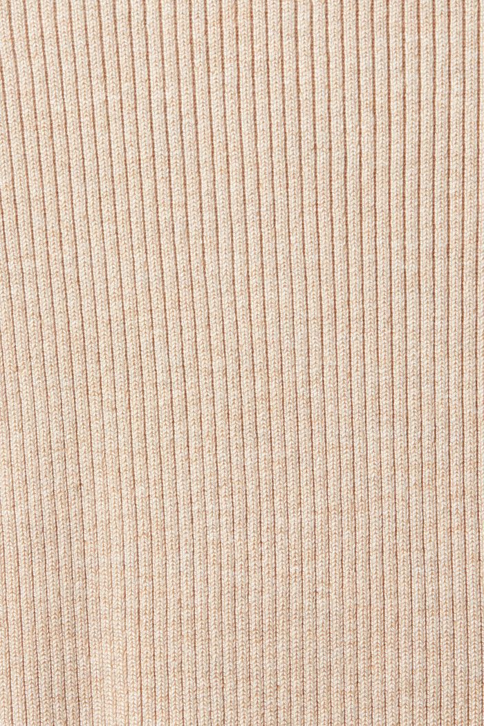 Pullover a lupetto in maglia a coste, DUSTY NUDE, detail image number 5