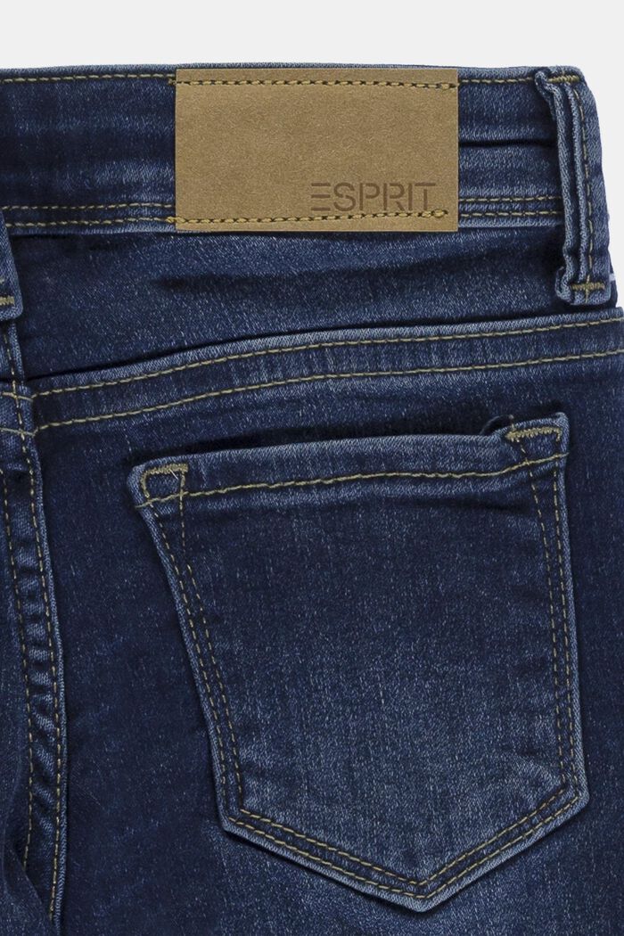 Jeans stretch con differenti fit e cintura regolabile, BLUE DARK WASHED, detail image number 2