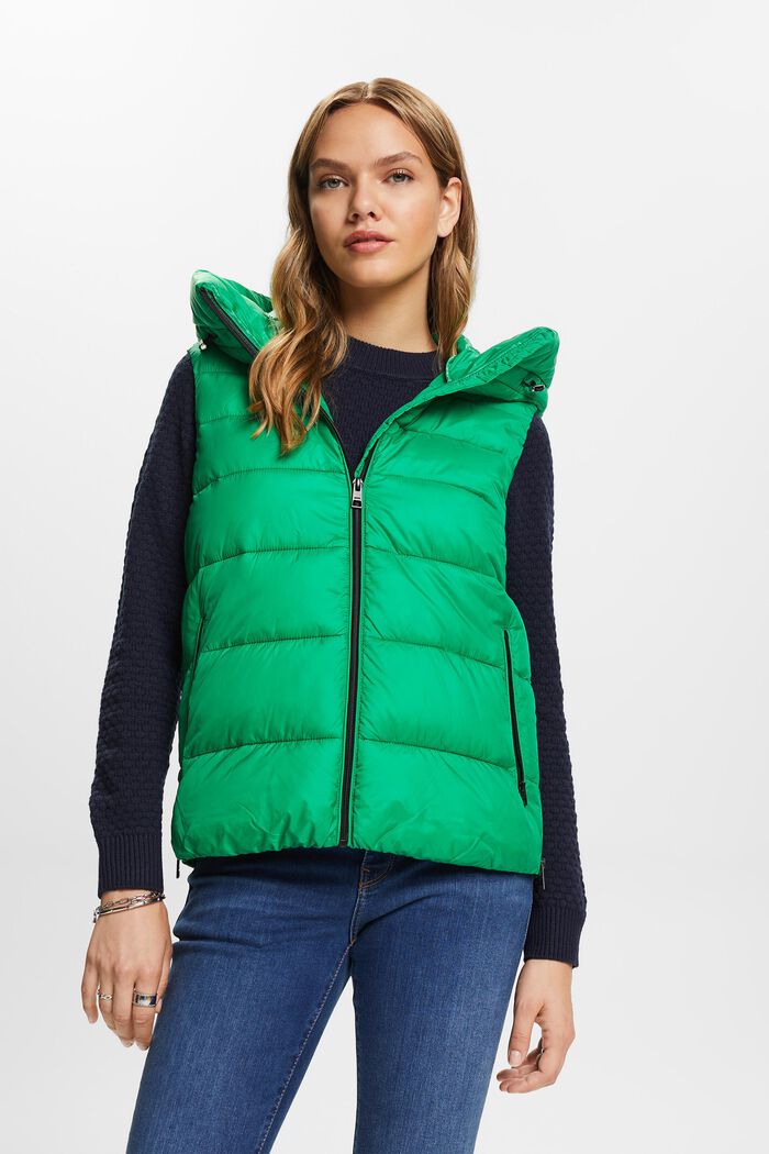 In materiale riciclato: gilet trapuntato, GREEN, detail image number 0