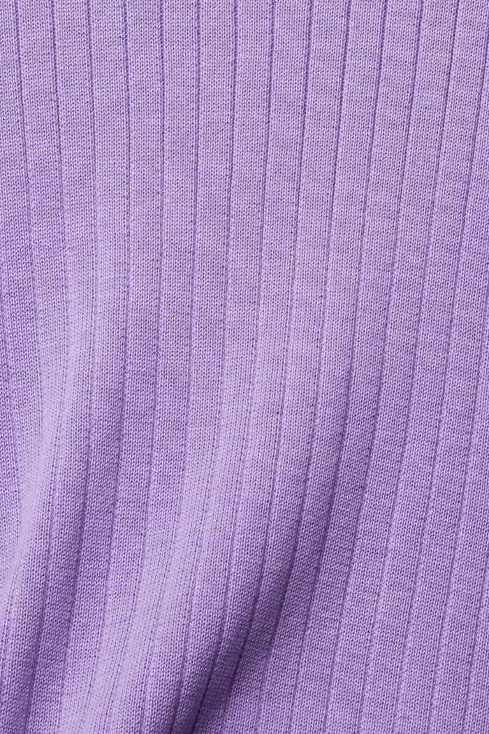 T-shirt in maglia a coste, LILAC, detail image number 5