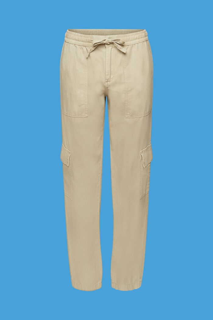 Pantaloni stile cargo in tessuto misto con TENCEL™, DUSTY GREEN, detail image number 8
