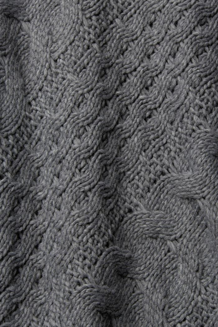 Poncho in misto lana, GREY, detail image number 1