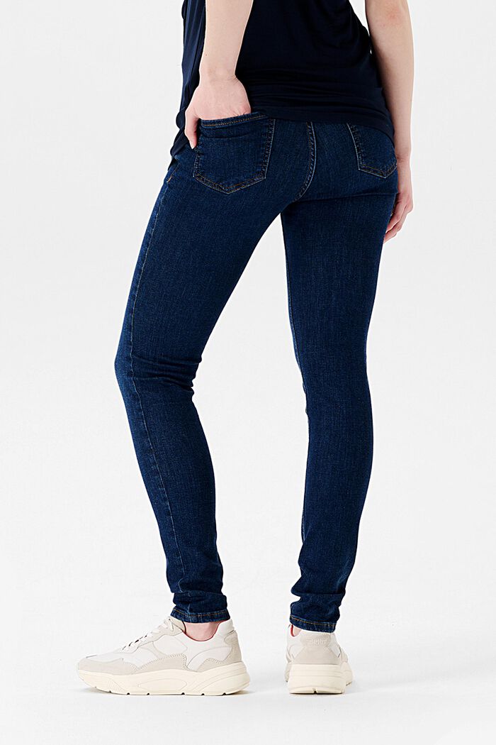 Jeans skinny fit con fascia premaman, DARK WASHED, detail image number 1