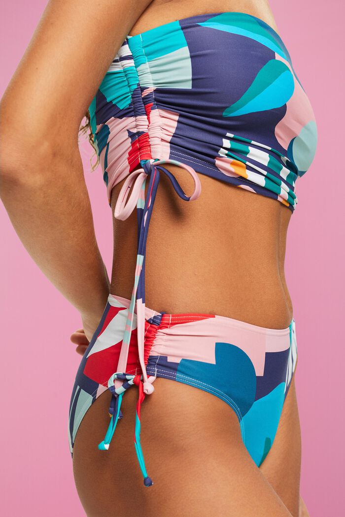 Top da bikini a fascia con stampa multicolore, INK, detail image number 1