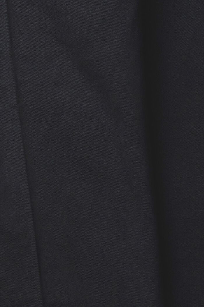 Pantaloni chino elasticizzati in cotone, BLACK, detail image number 1