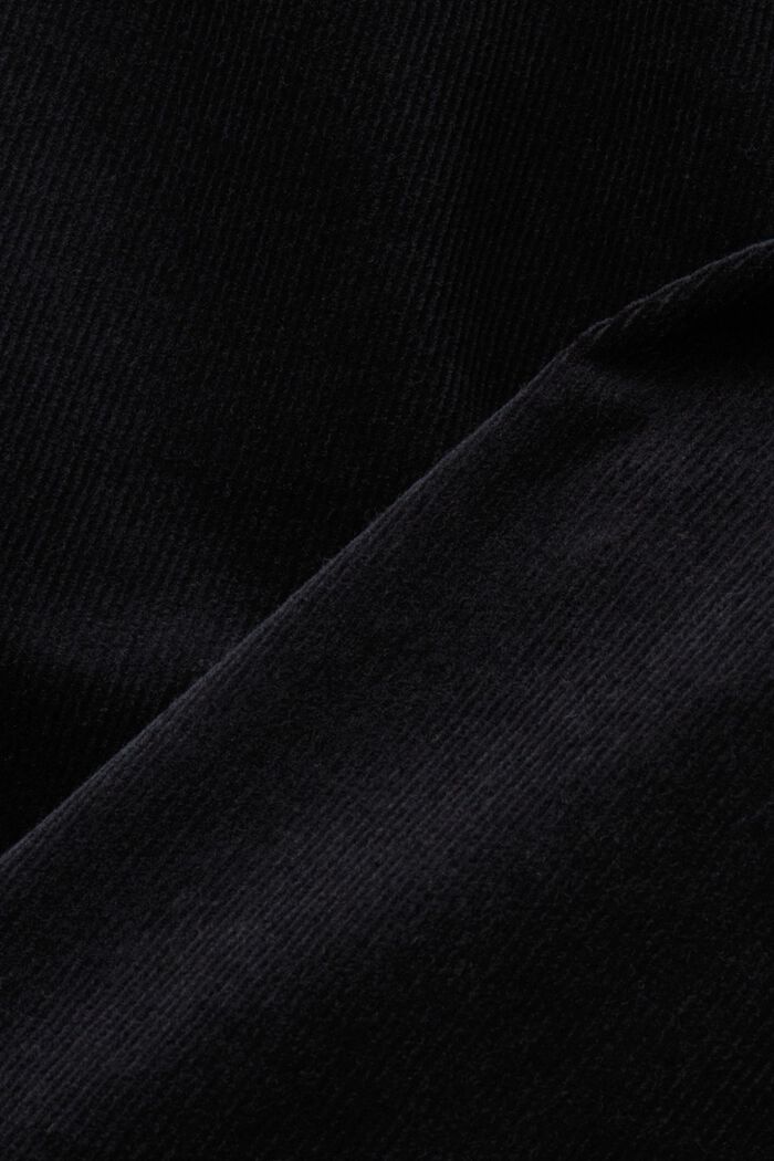 Pantaloni slim in velluto a vita media, BLACK, detail image number 6