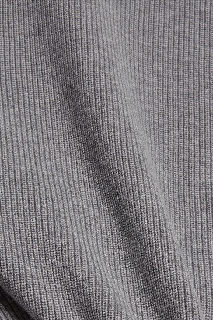 Pullover girocollo, 100% cotone, MEDIUM GREY, detail image number 4