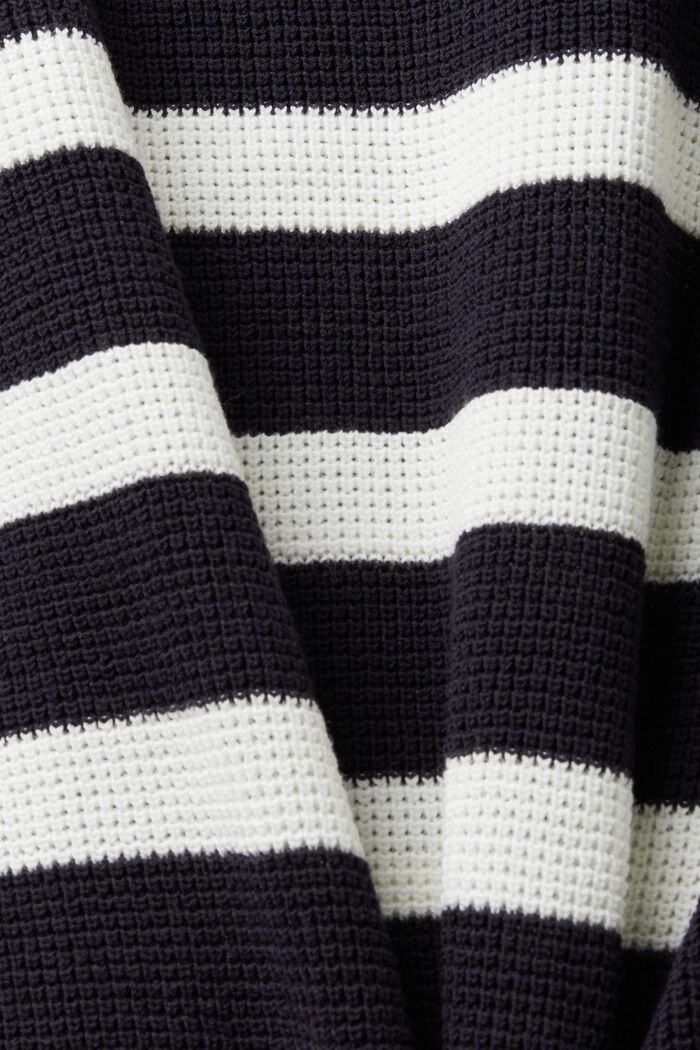 Pullover in maglia a righe con maniche cropped, NAVY, detail image number 5