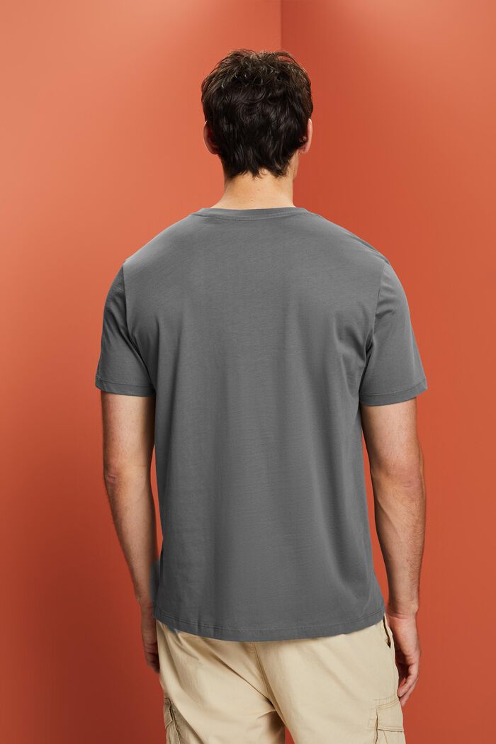 T-shirt in jersey, 100% cotone, DARK GREY, detail image number 3