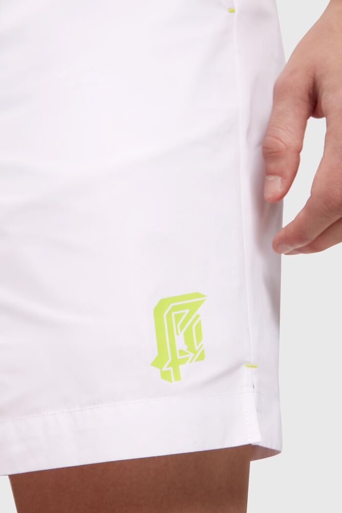 Shorts Relaxed con vita fluo, WHITE, detail image number 2