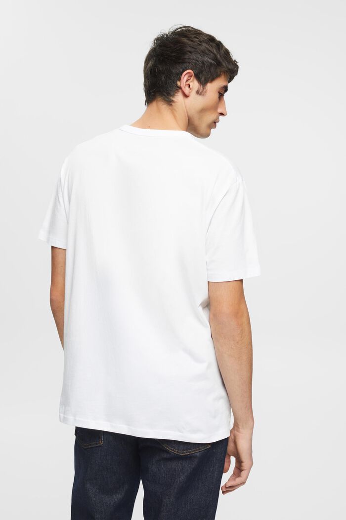 T-shirt con stampa del logo, cotone biologico, WHITE, detail image number 3