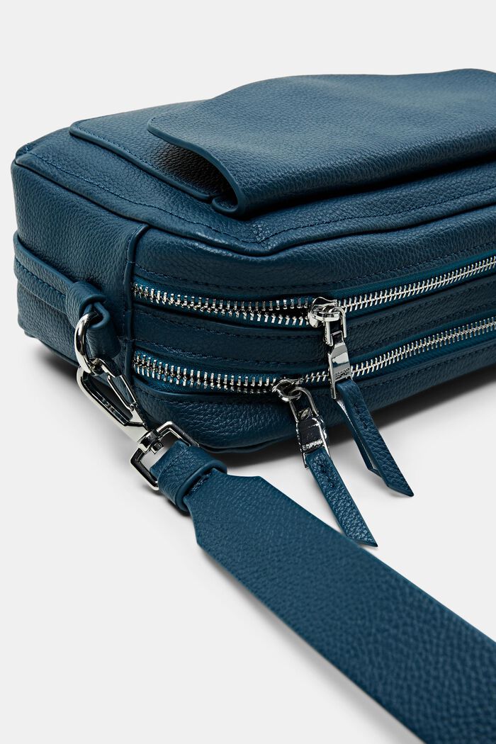 Borsa a tracolla in similpelle, TEAL GREEN, detail image number 1