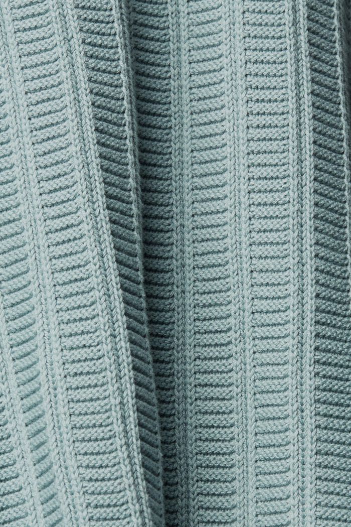 Pullover in maglia larga con zip di media lunghezza, GREY BLUE, detail image number 6