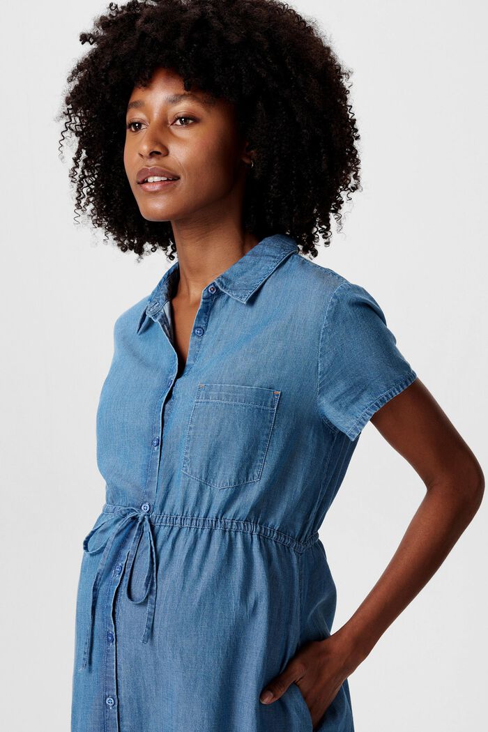 MATERNITY Abito camicia in denim, BLUE LIGHT WASHED, detail image number 1