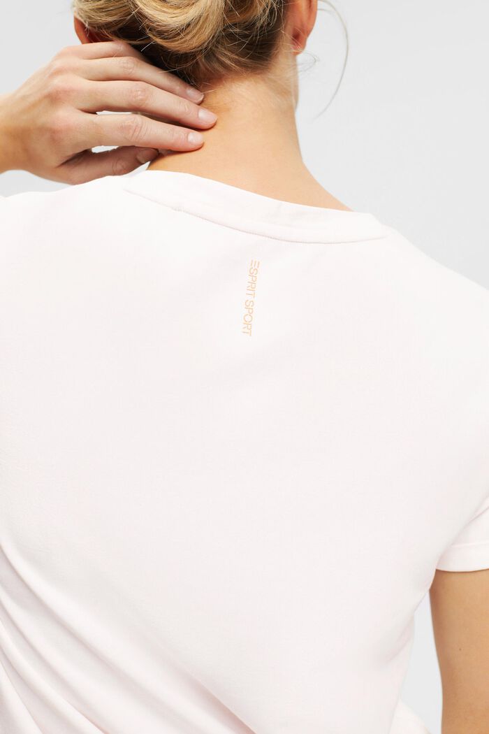 T-shirt sportiva in cotone, PASTEL PINK, detail image number 4