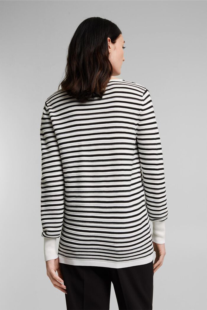 Con lyocell TENCEL™: pullover a coste, OFF WHITE, detail image number 3