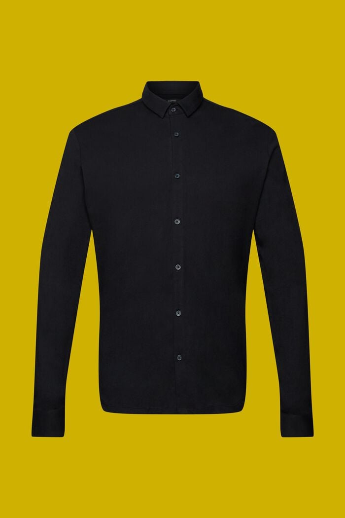Maglia a maniche lunghe in jersey, 100% cotone, BLACK, detail image number 5
