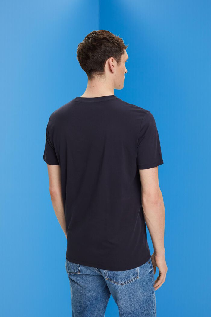 T-shirt girocollo in jersey, NAVY, detail image number 4