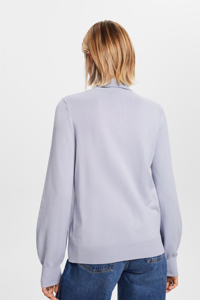 Pullover basic con scollo a dolcevita, LENZING™ ECOVERO™, LIGHT BLUE LAVENDER, detail image number 5