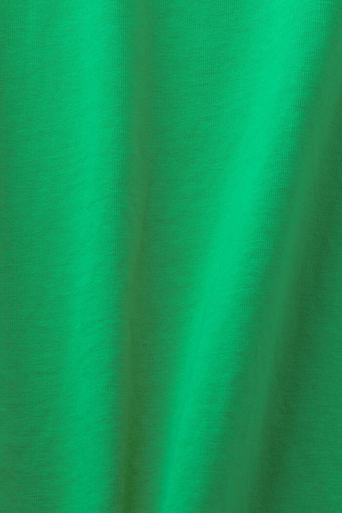Top in cotone con scollo henley, GREEN, detail image number 5