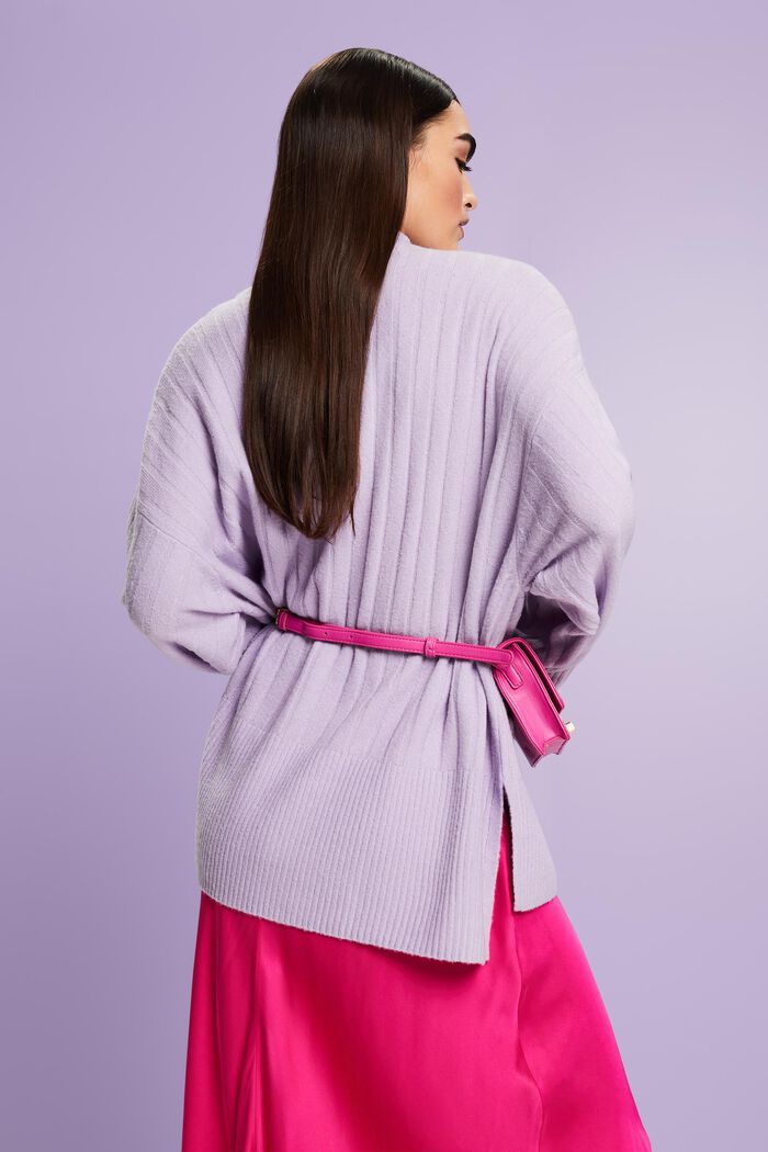 Pullover in maglia a coste piatte, LAVENDER, detail image number 2