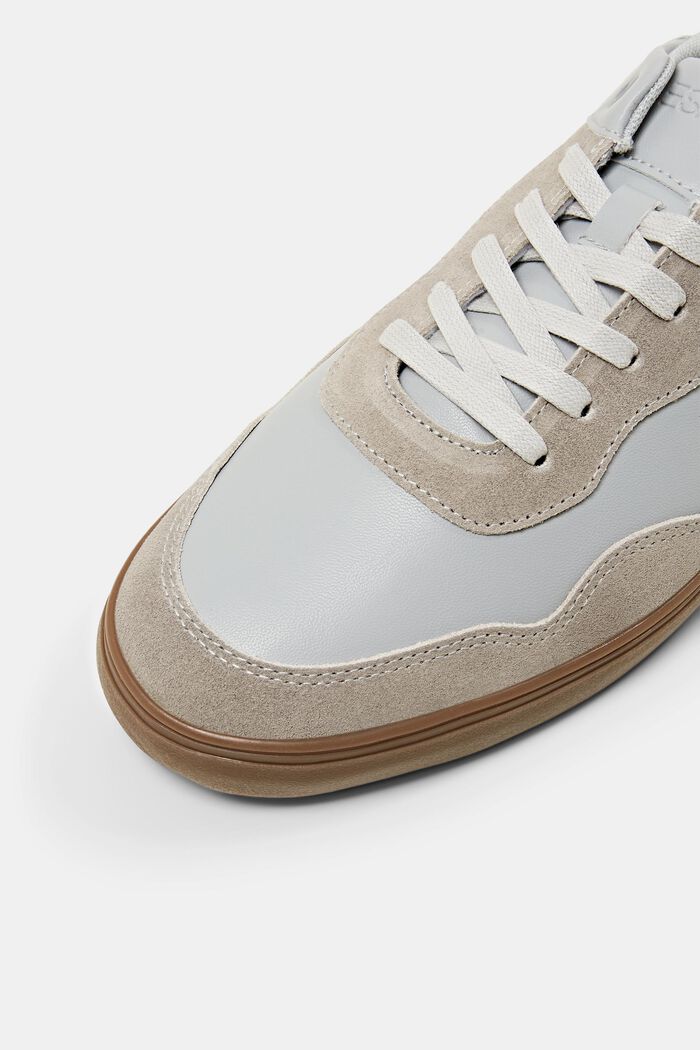 Sneakers in similpelle, LIGHT GREY, detail image number 3